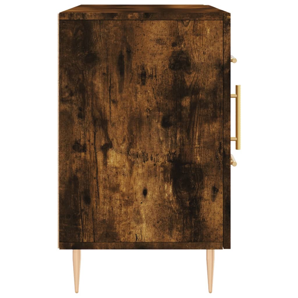 Buffet chêne fumé 100x36x60 cm bois d'ingénierie