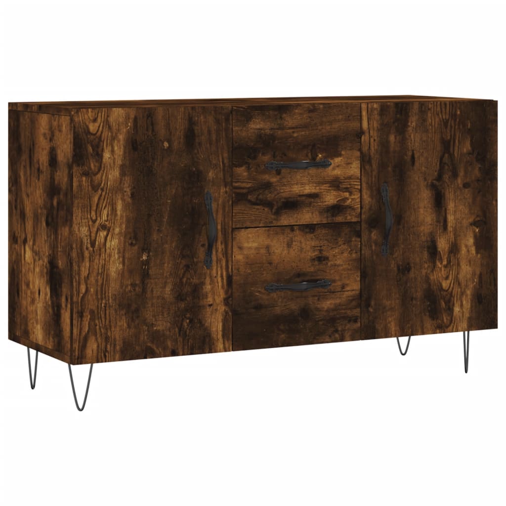 Buffet chêne fumé 100x36x60 cm bois d'ingénierie - XIOS