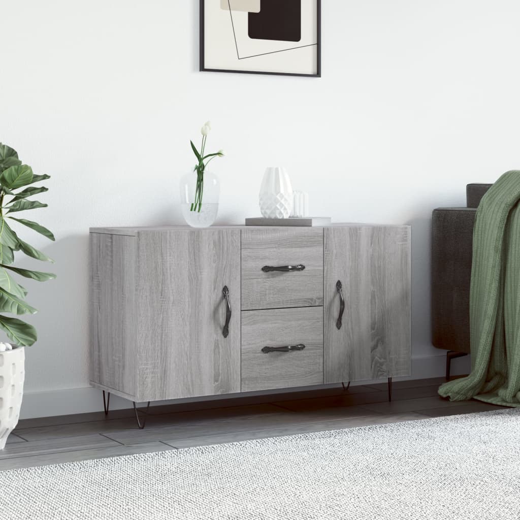 Buffet sonoma gris 100x36x60 cm bois d'ingénierie - XIOS