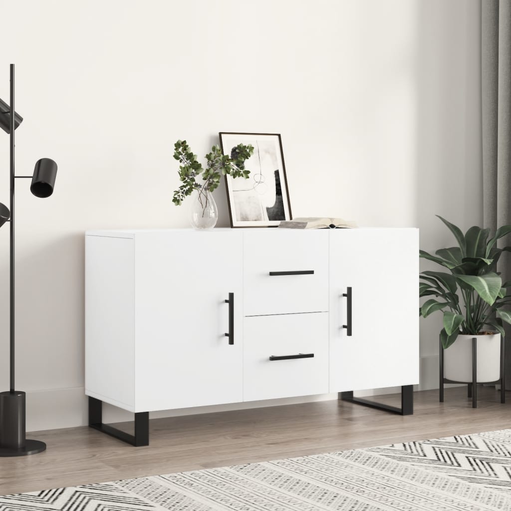 Buffet blanc 100x36x60 cm bois d'ingénierie - XIOS