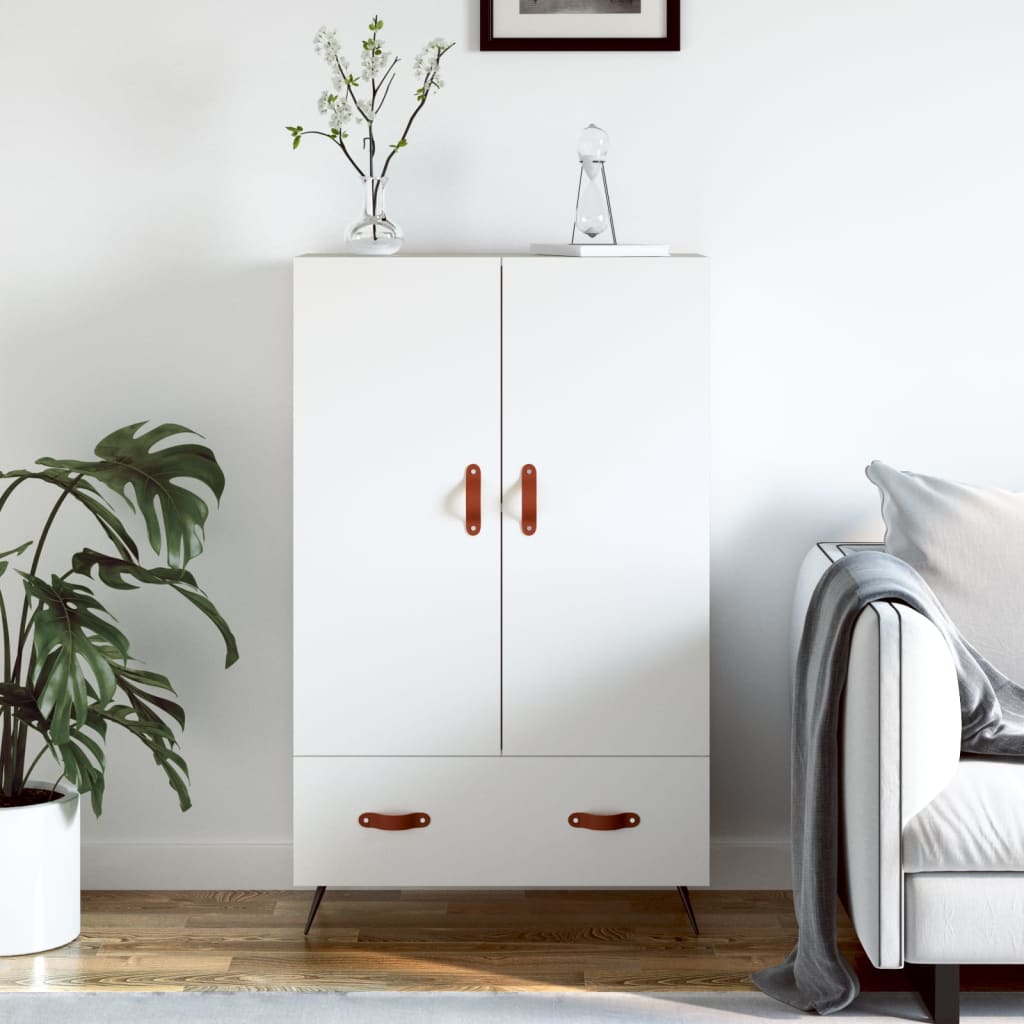 Buffet haut blanc 69,5x31x115 cm bois d'ingénierie - XIOS