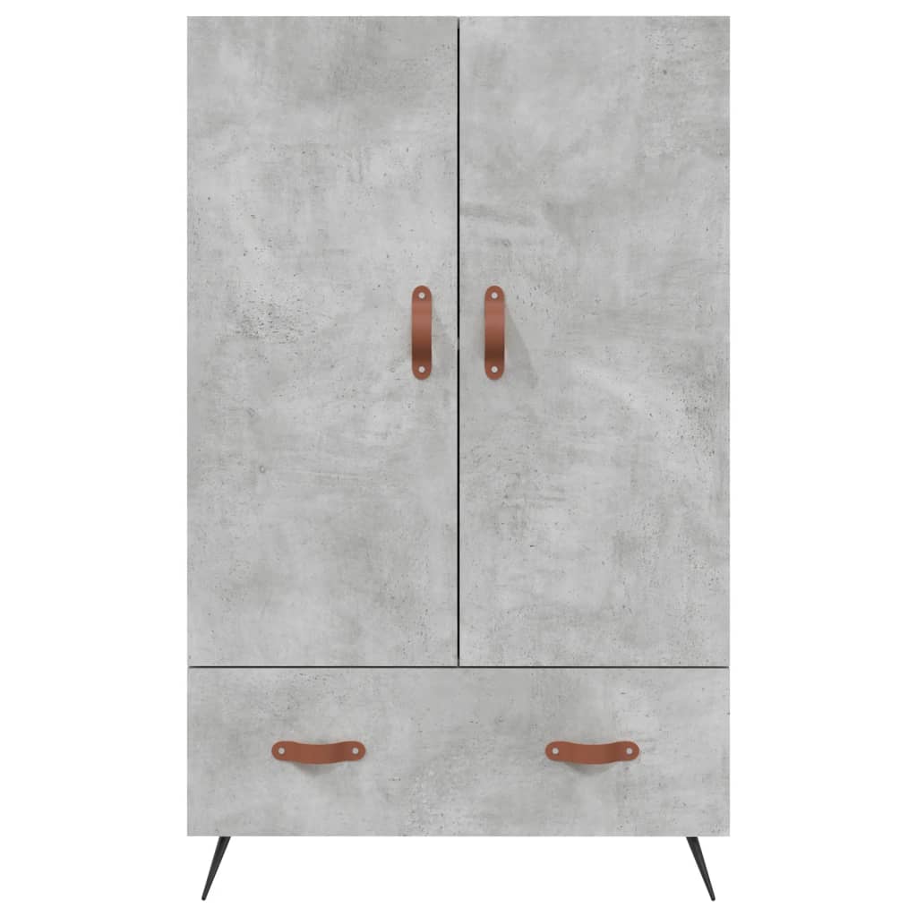 Buffet haut gris béton 69,5x31x115 cm bois d'ingénierie - XIOS