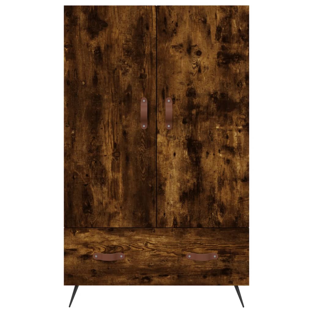Buffet haut chêne fumé 69,5x31x115 cm bois d'ingénierie - XIOS