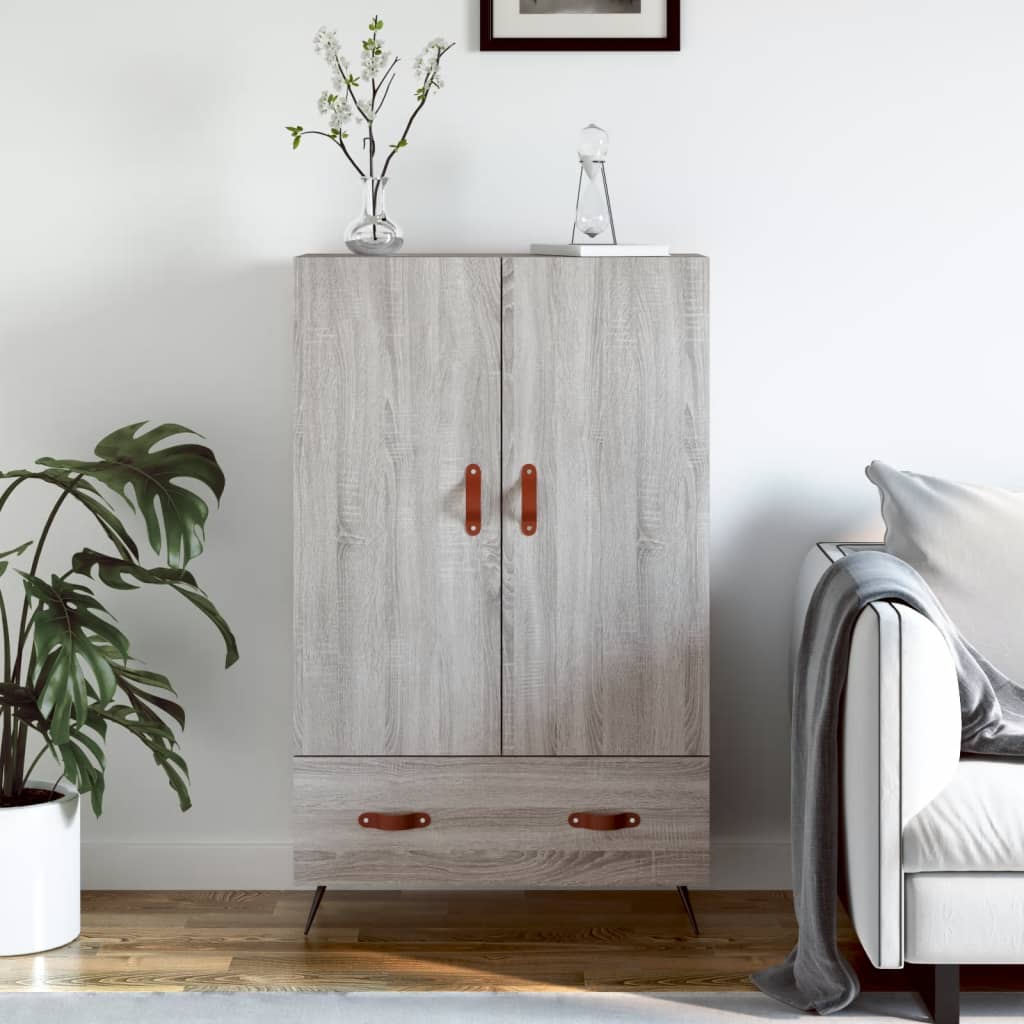 Buffet haut sonoma gris 69,5x31x115 cm bois d'ingénierie - XIOS