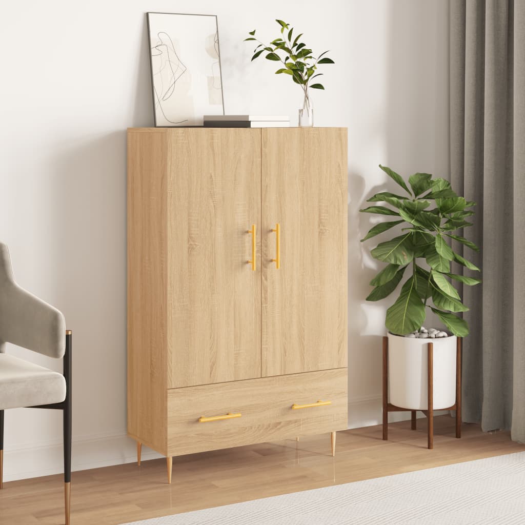 Buffet haut chêne sonoma 69,5x31x115 cm bois d'ingénierie Buffets & bahuts vidaXL