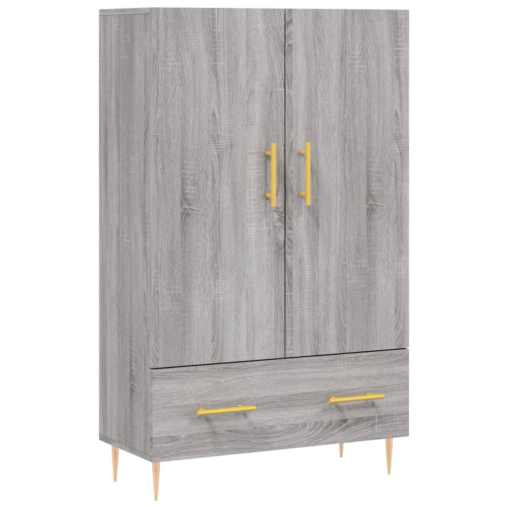 Buffet haut sonoma gris 69,5x31x115 cm bois d'ingénierie - XIOS