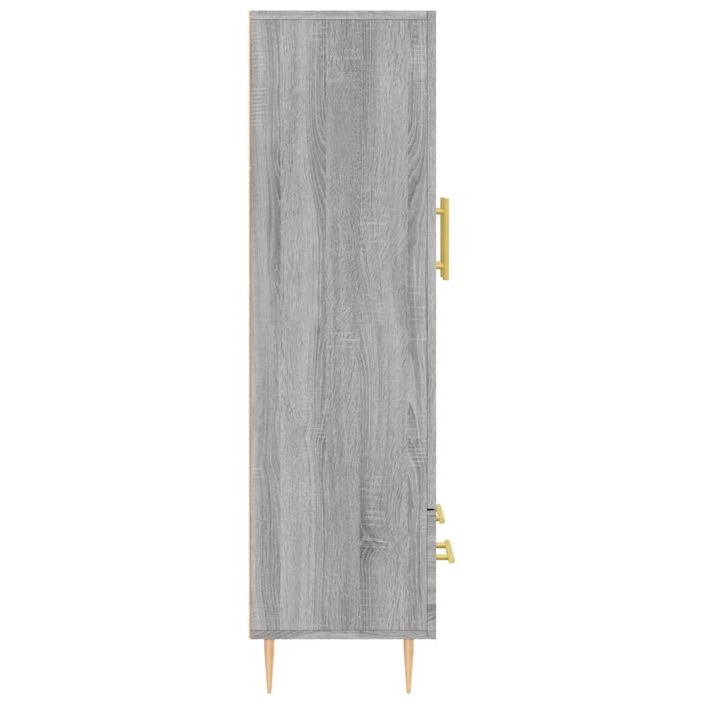 Buffet haut sonoma gris 69,5x31x115 cm bois d'ingénierie - XIOS
