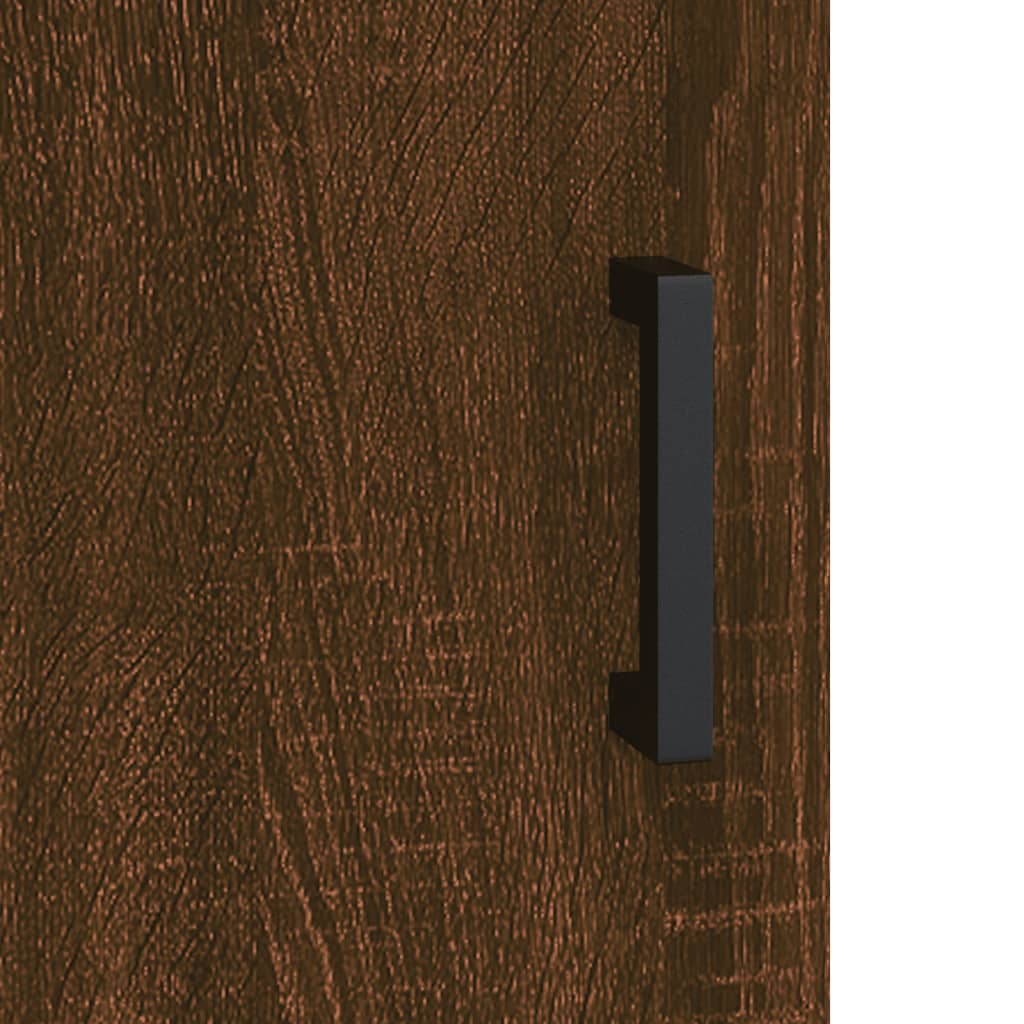 Buffet haut chêne marron 69,5x31x115 cm bois d'ingénierie - XIOS