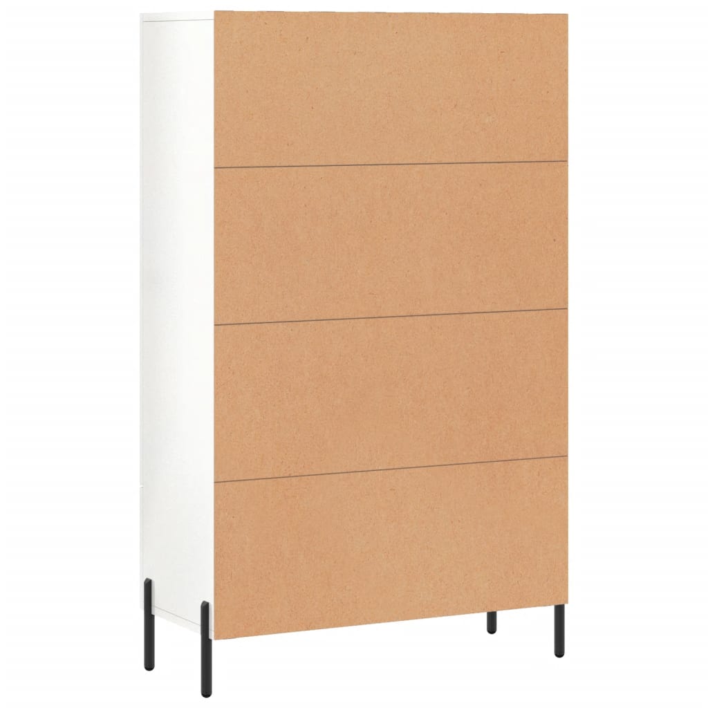 Buffet haut blanc brillant 69,5x31x115 cm bois d'ingénierie - XIOS
