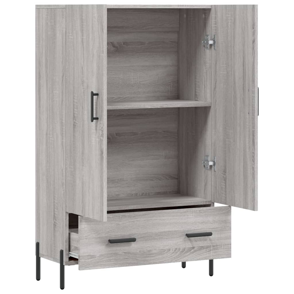 Buffet haut sonoma gris 69,5x31x115 cm bois d'ingénierie - XIOS