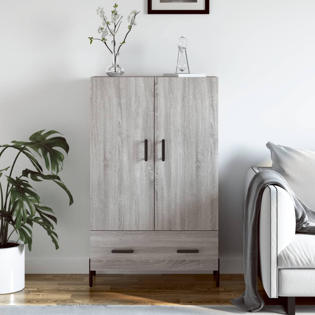 Buffet haut sonoma gris 69,5x31x115 cm bois d'ingénierie - XIOS