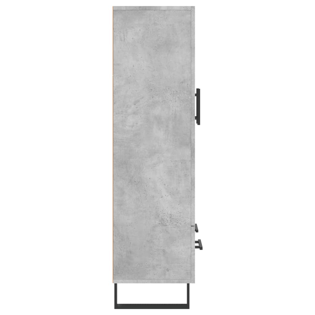 Buffet haut gris béton 69,5x31x115 cm bois d'ingénierie - XIOS