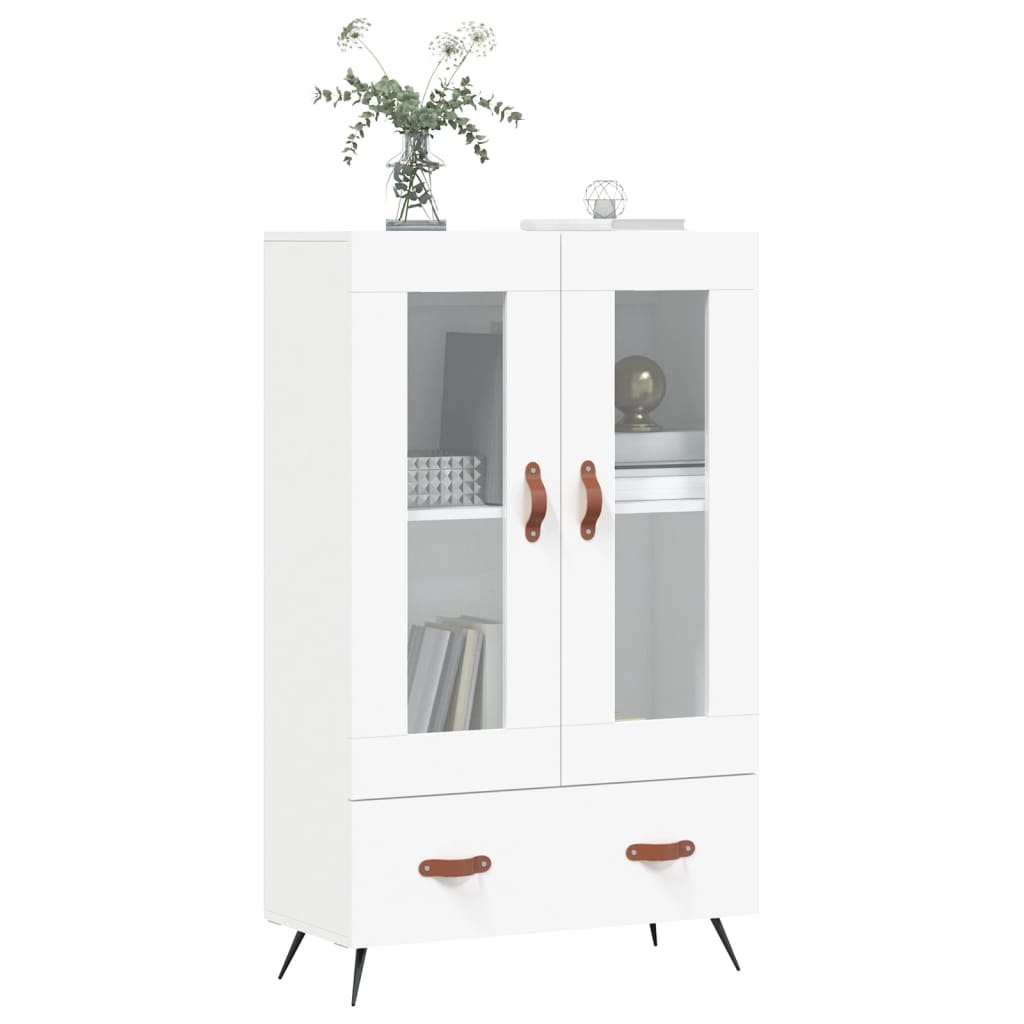 Buffet haut blanc 69,5x31x115 cm bois d'ingénierie - XIOS