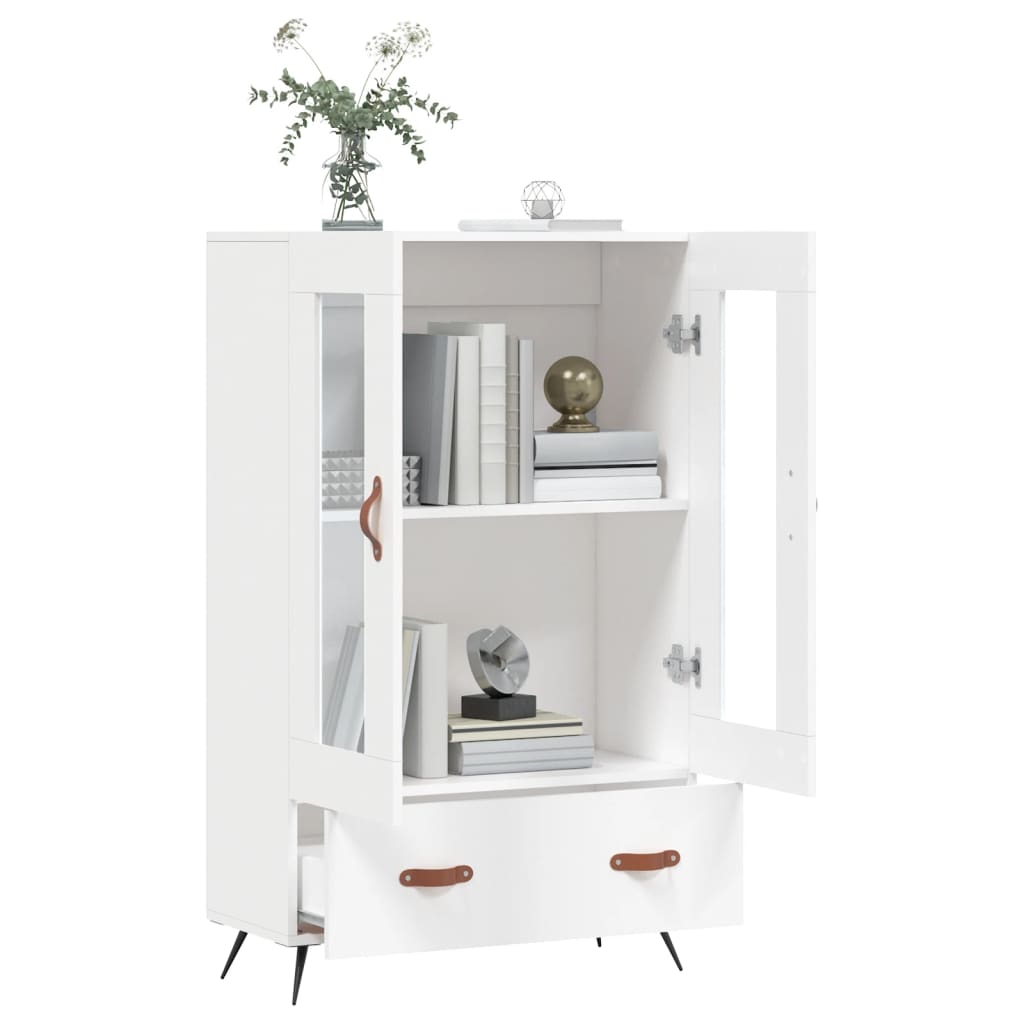 Buffet haut blanc 69,5x31x115 cm bois d'ingénierie - XIOS