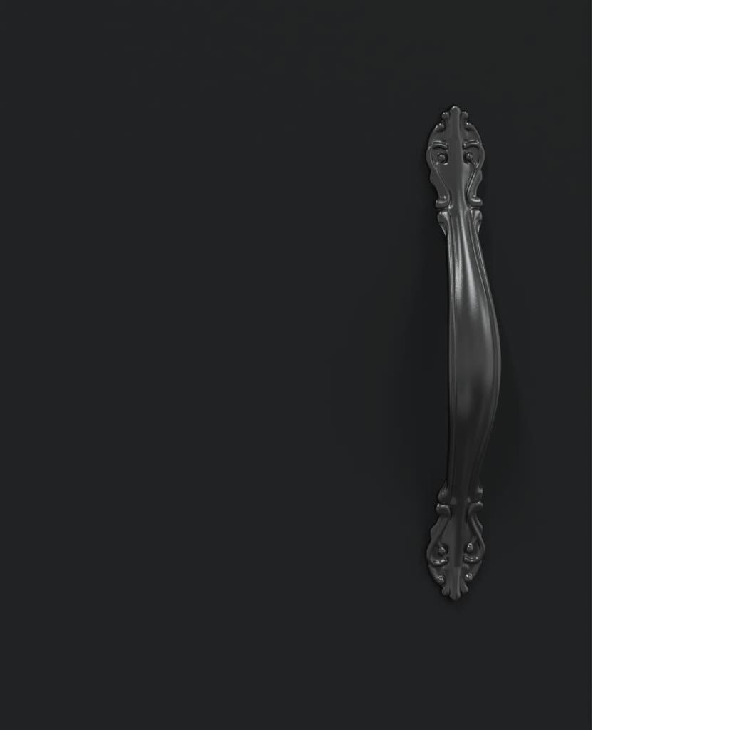 Buffet haut noir 69,5x31x115 cm bois d'ingénierie - XIOS