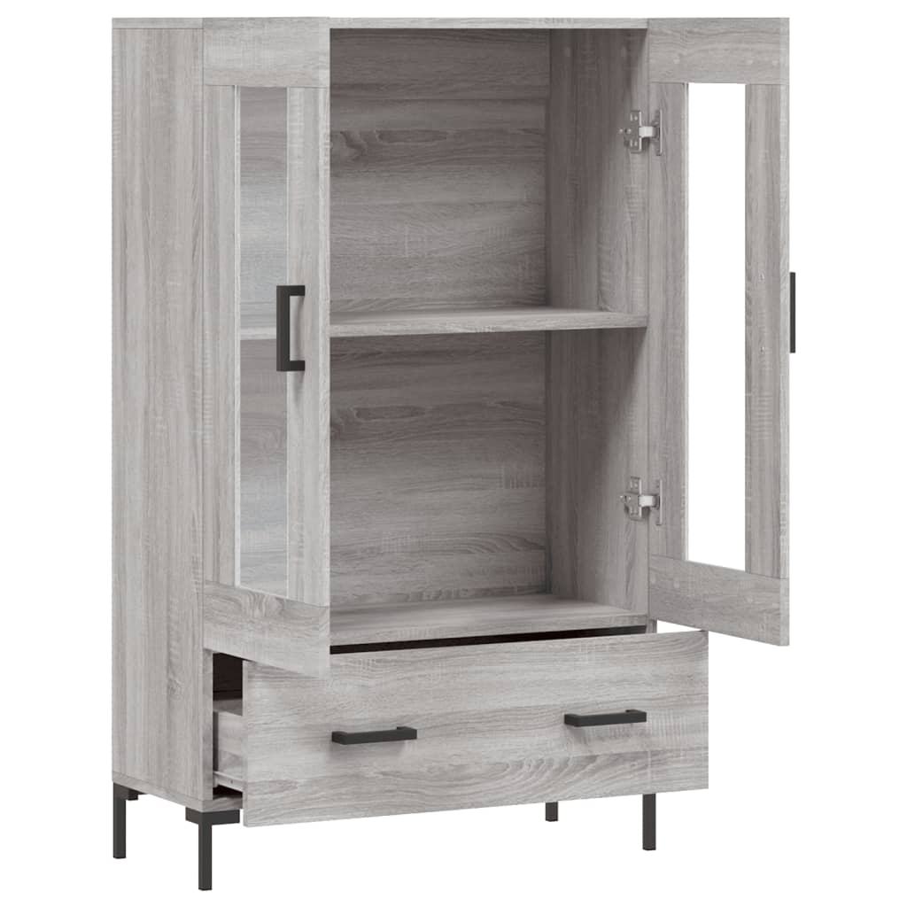 Buffet haut sonoma gris 69,5x31x115 cm bois d'ingénierie - XIOS