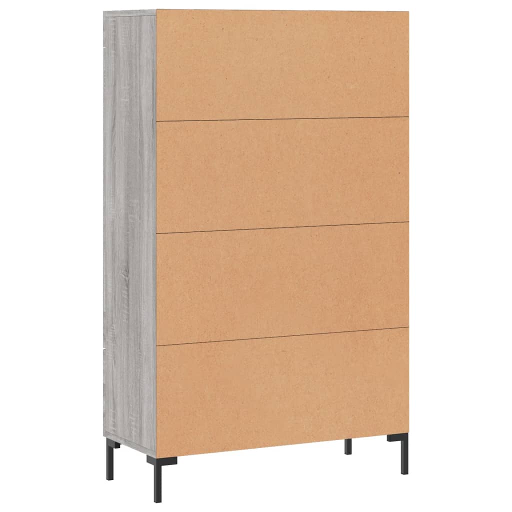 Buffet haut sonoma gris 69,5x31x115 cm bois d'ingénierie - XIOS