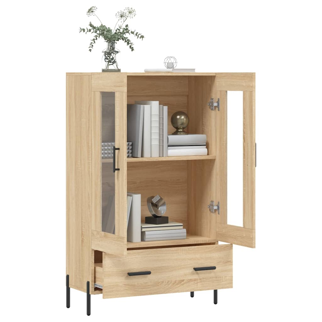 Buffet haut chêne sonoma 69,5x31x115 cm bois d'ingénierie - XIOS