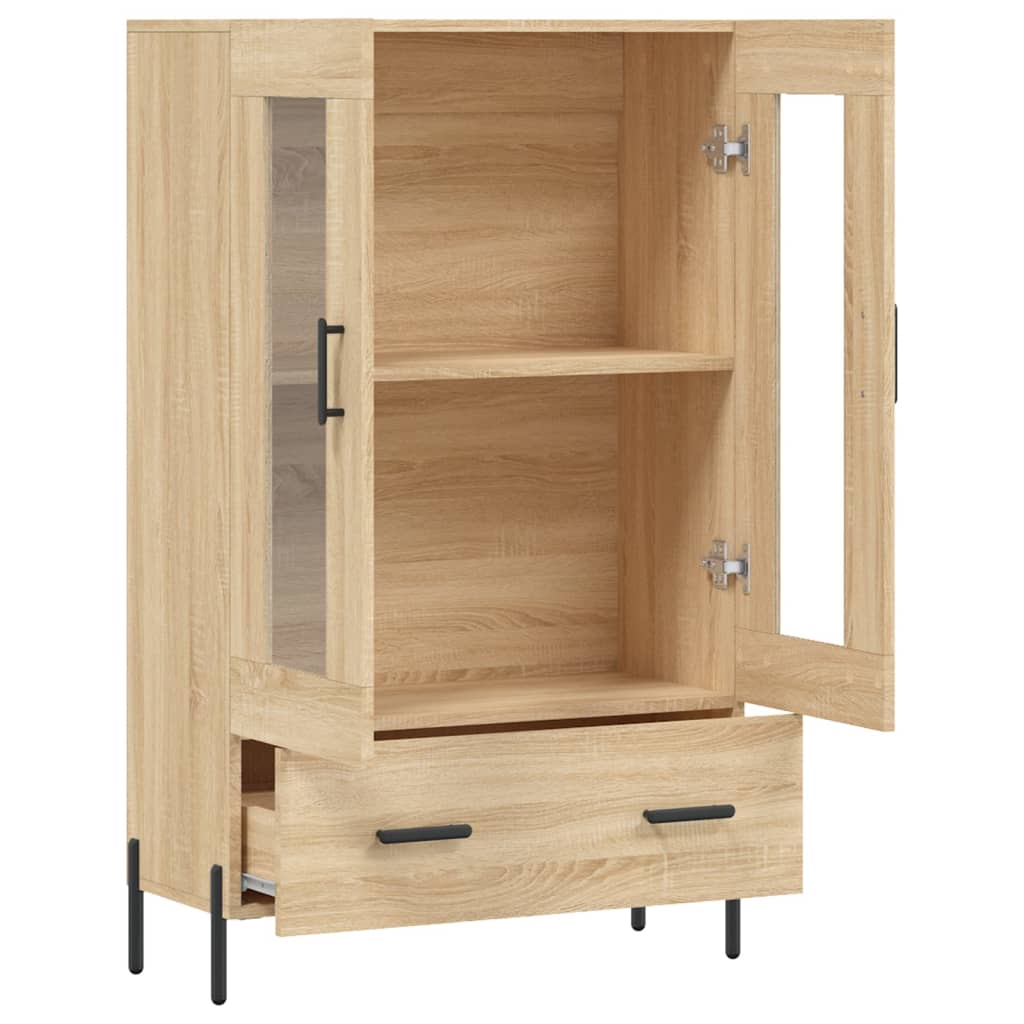 Buffet haut chêne sonoma 69,5x31x115 cm bois d'ingénierie - XIOS