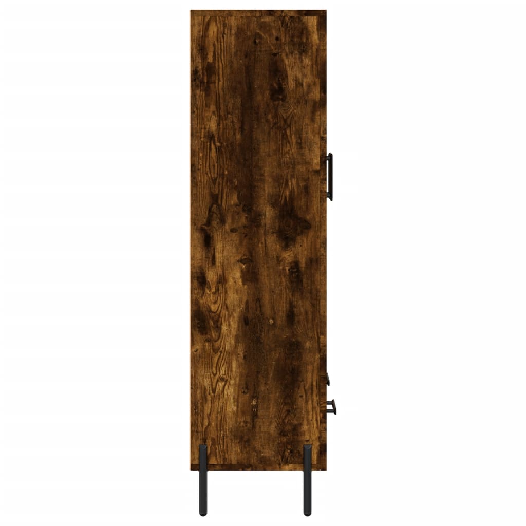 Buffet haut chêne fumé 69,5x31x115 cm bois d'ingénierie - XIOS