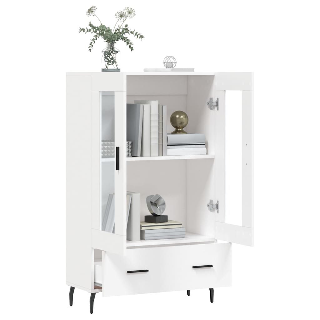 Buffet haut blanc 69,5x31x115 cm bois d'ingénierie - XIOS
