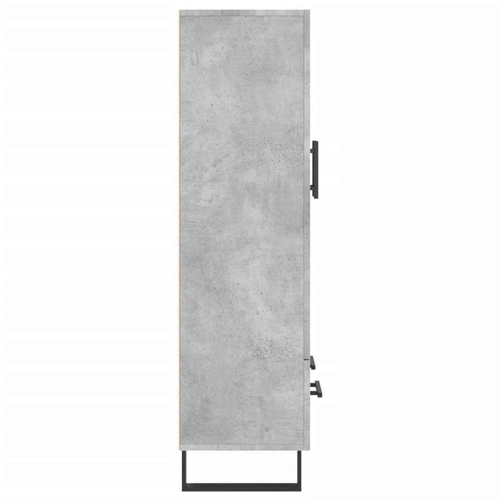 Buffet haut gris béton 69,5x31x115 cm bois d'ingénierie - XIOS