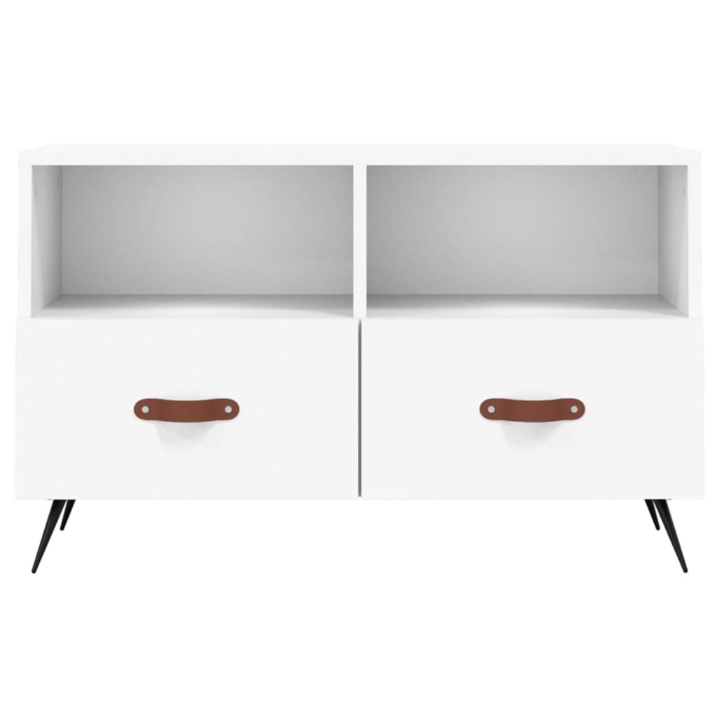 Meuble TV Blanc 80x36x50 cm Bois d'ingénierie - XIOS