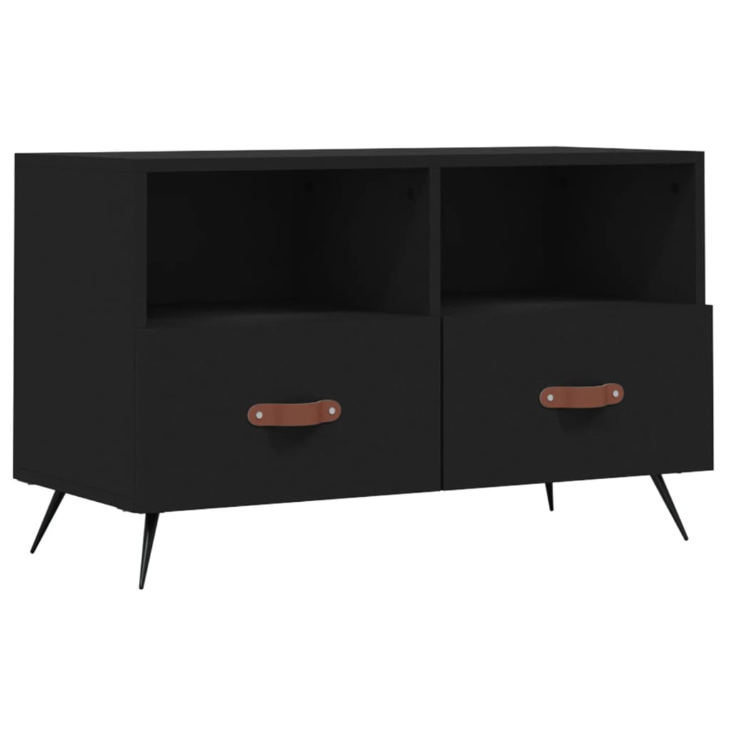 Meuble TV Noir 80x36x50 cm Bois d'ingénierie Meubles TV vidaXL   