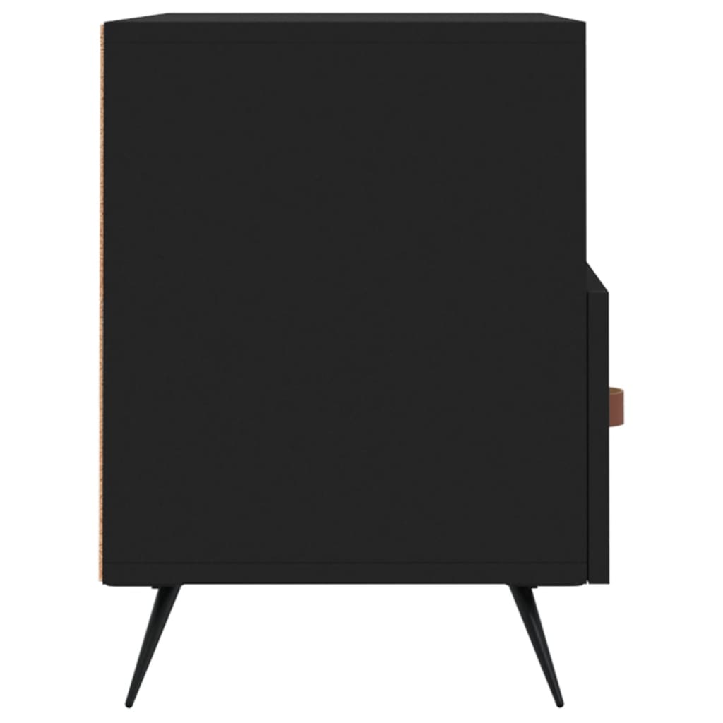 Meuble TV Noir 80x36x50 cm Bois d'ingénierie Meubles TV vidaXL   