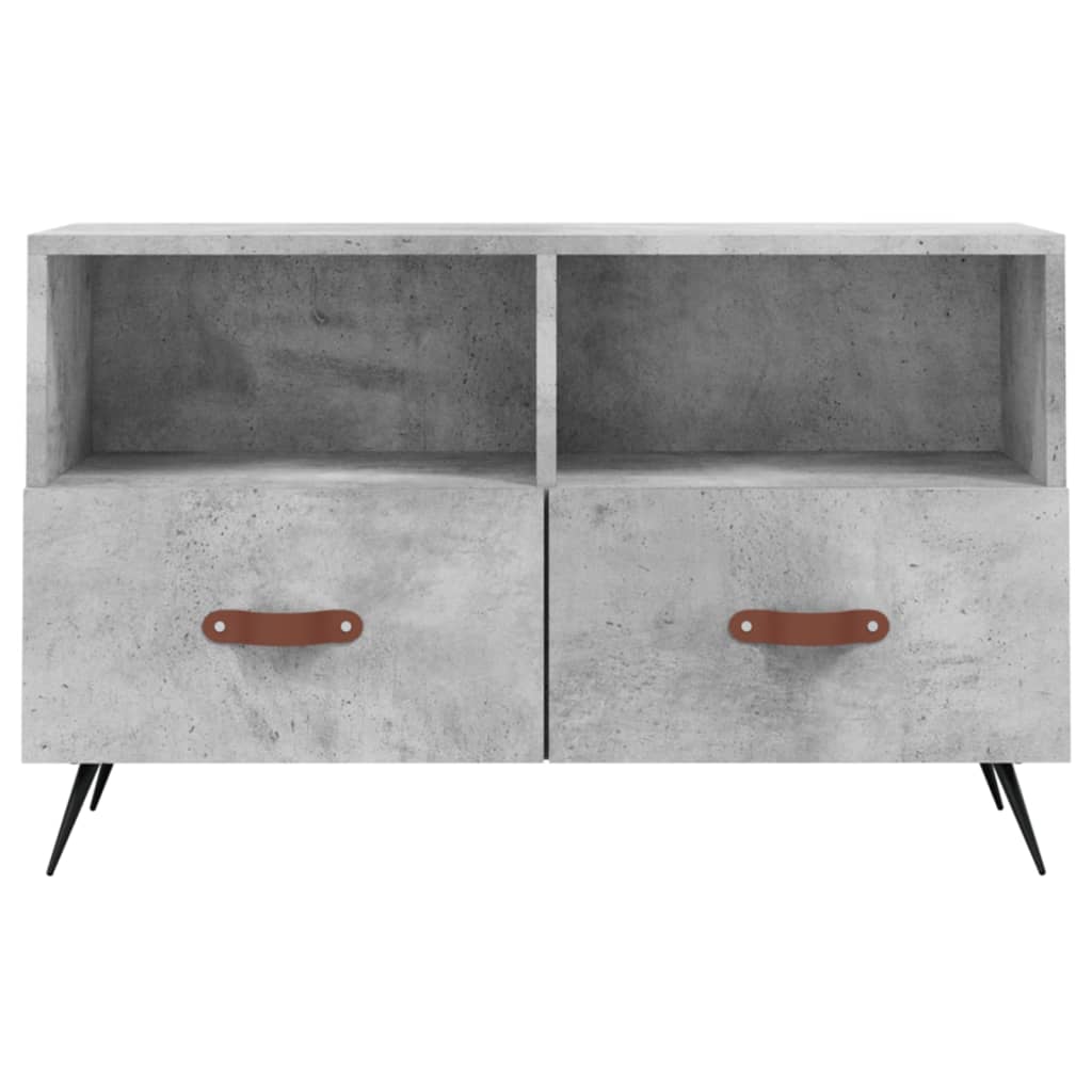 Meuble TV Gris béton 80x36x50 cm Bois d'ingénierie Meubles TV vidaXL   