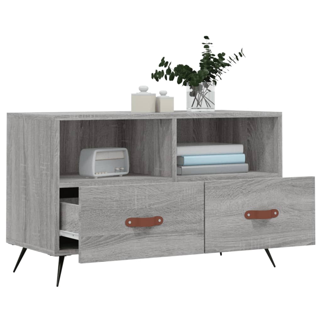 Meuble TV Sonoma gris 80x36x50 cm Bois d'ingénierie Meubles TV vidaXL   