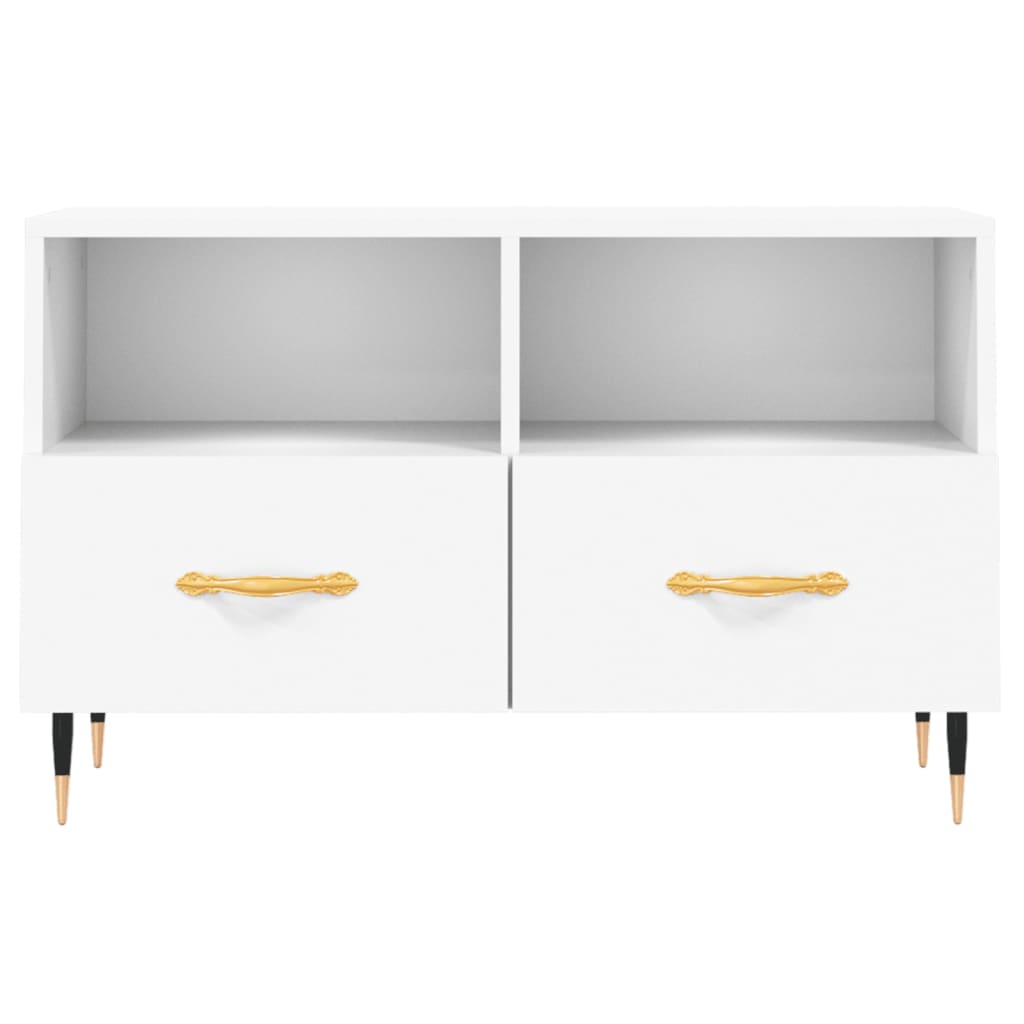 Meuble TV Blanc 80x36x50 cm Bois d'ingénierie - XIOS