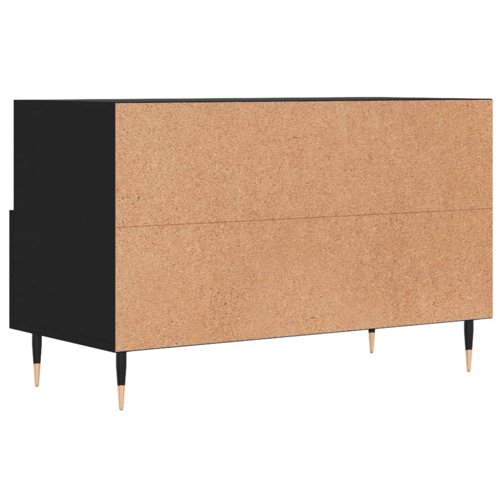 Meuble TV Noir 80x36x50 cm Bois d'ingénierie - XIOS