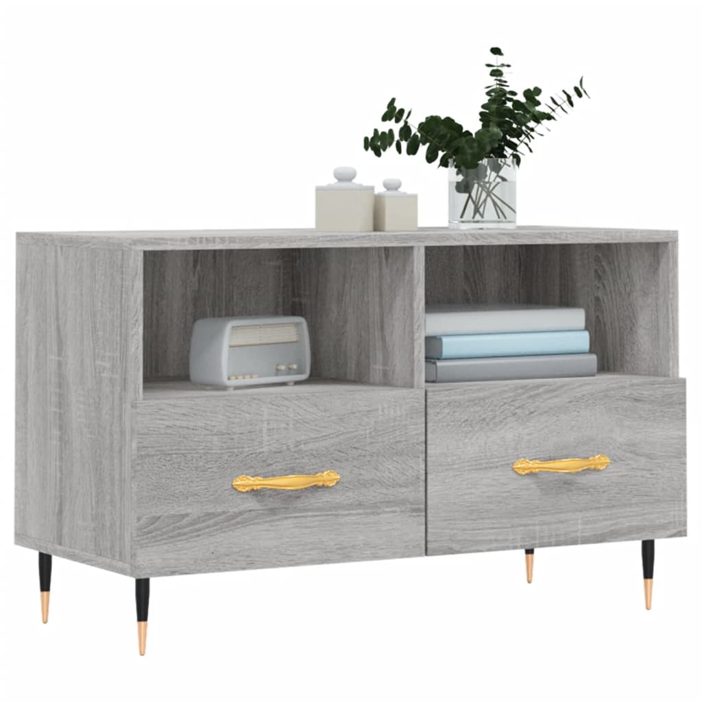Meuble TV Sonoma gris 80x36x50 cm Bois d'ingénierie - XIOS