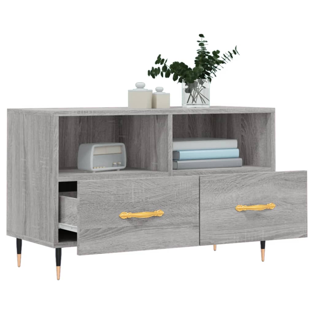 Meuble TV Sonoma gris 80x36x50 cm Bois d'ingénierie - XIOS