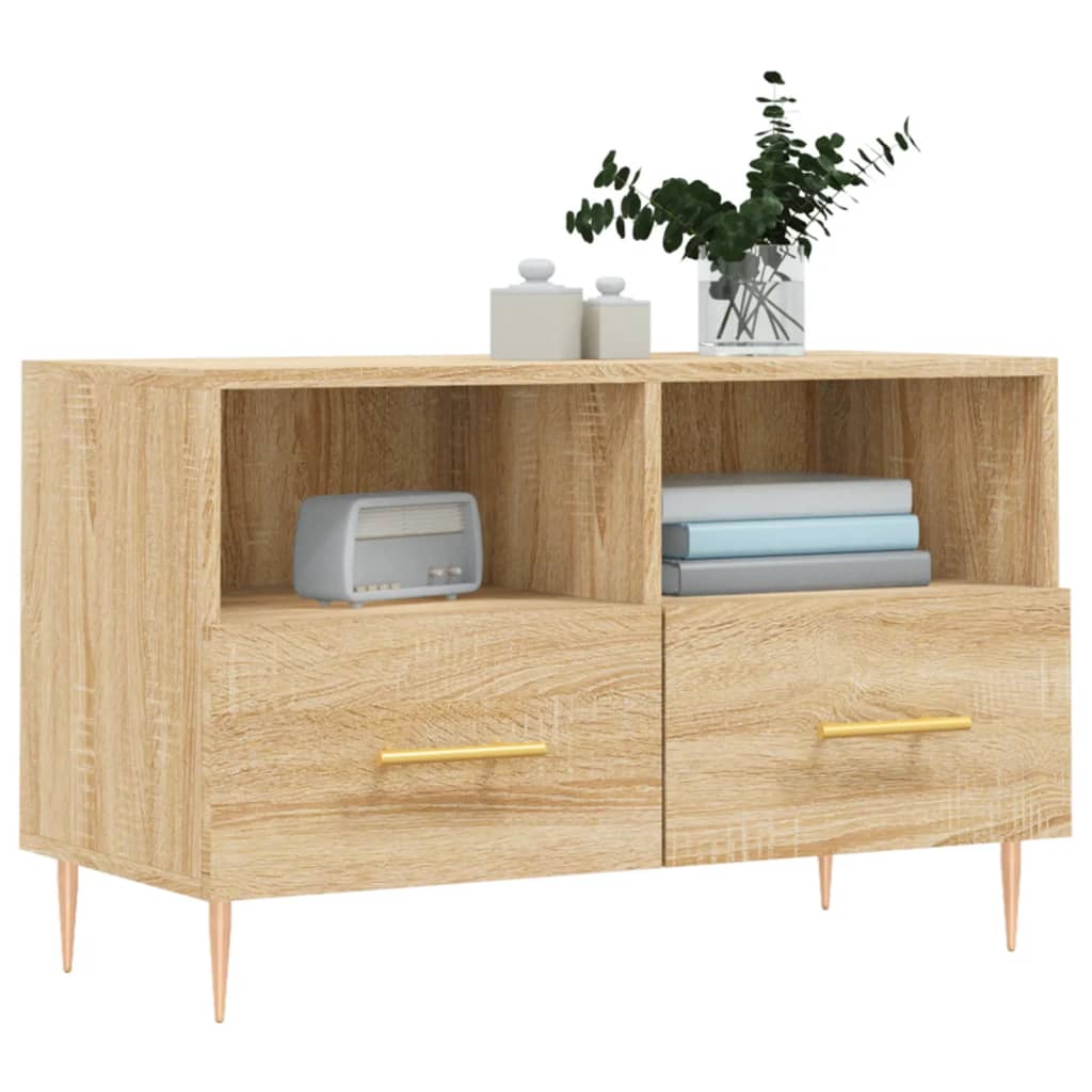 Meuble TV Chêne sonoma 80x36x50 cm Bois d'ingénierie Meubles TV vidaXL   
