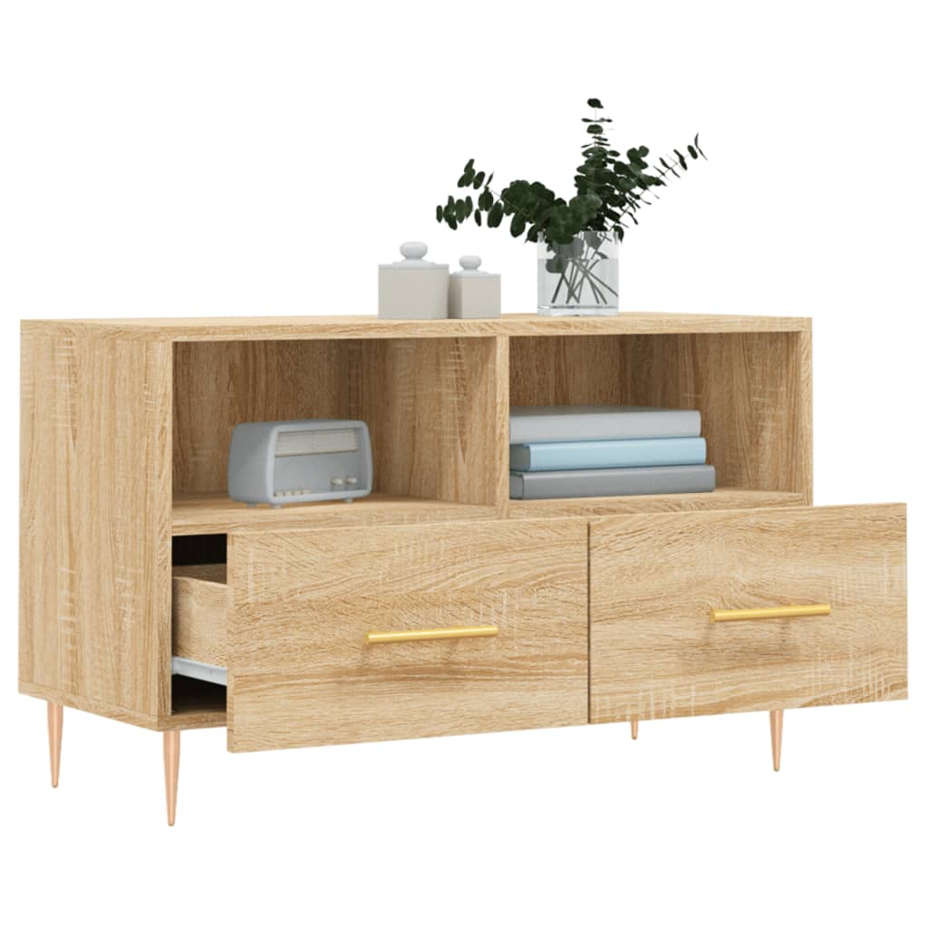 Meuble TV Chêne sonoma 80x36x50 cm Bois d'ingénierie Meubles TV vidaXL   