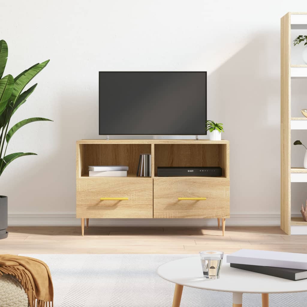 Meuble TV Chêne sonoma 80x36x50 cm Bois d'ingénierie Meubles TV vidaXL   