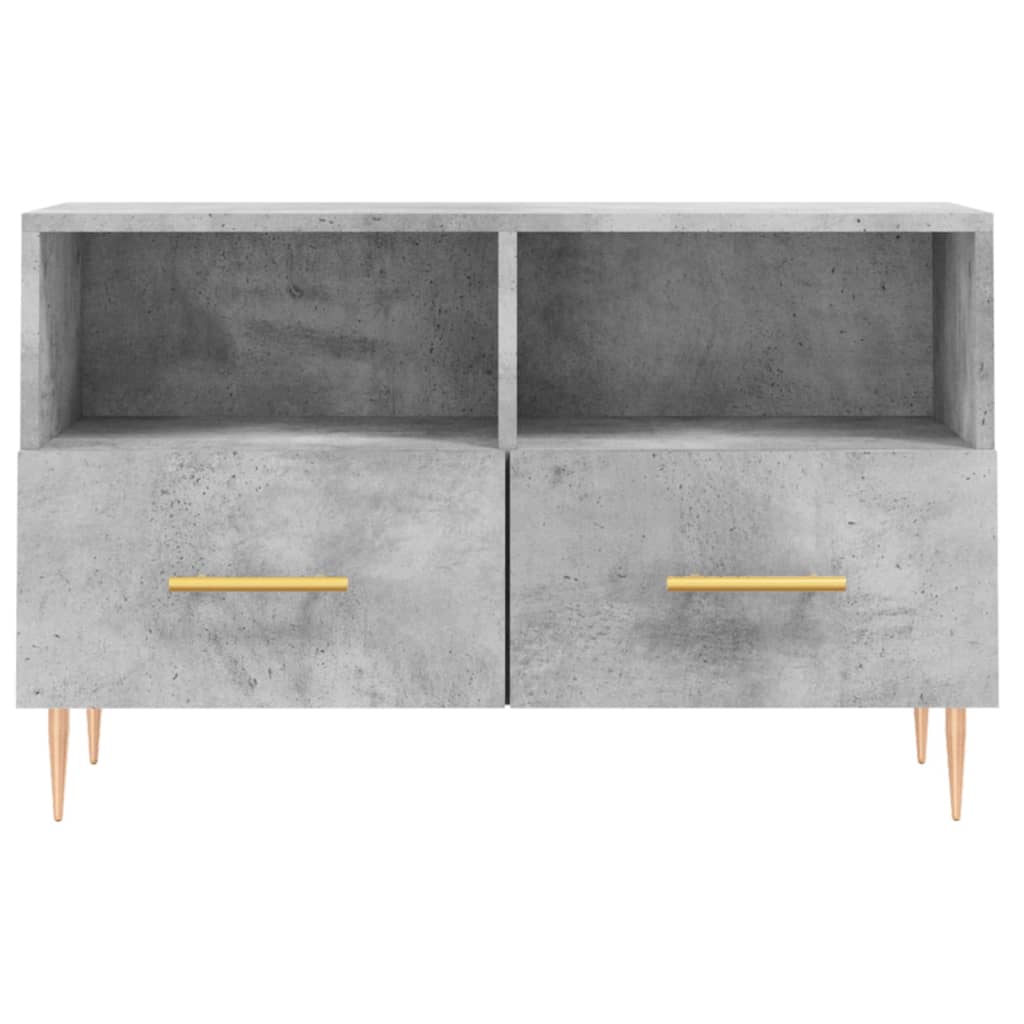 Meuble TV Gris béton 80x36x50 cm Bois d'ingénierie - XIOS