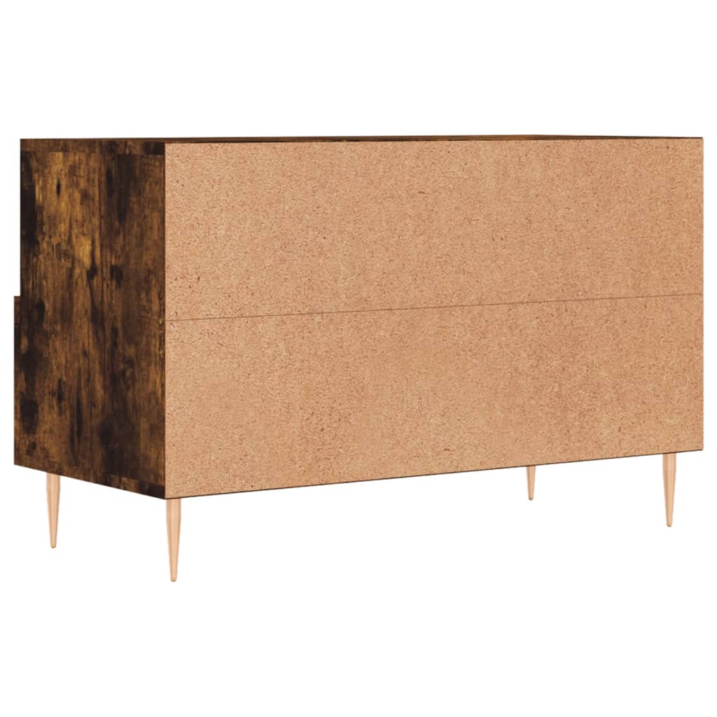 Meuble TV Chêne fumé 80x36x50 cm Bois d'ingénierie Meubles TV vidaXL   