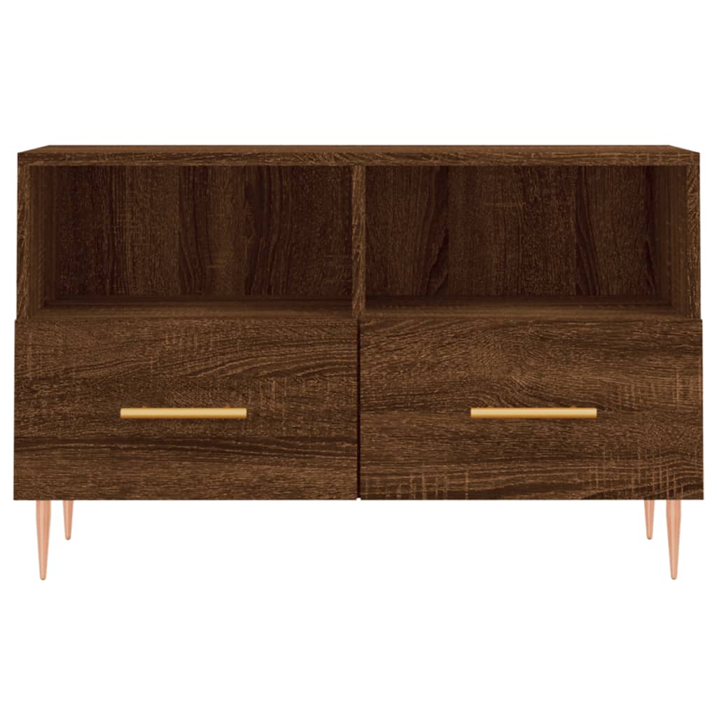 Meuble TV Chêne marron 80x36x50 cm Bois d'ingénierie Meubles TV vidaXL   