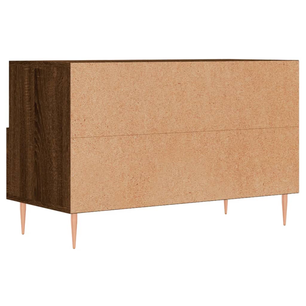 Meuble TV Chêne marron 80x36x50 cm Bois d'ingénierie Meubles TV vidaXL   