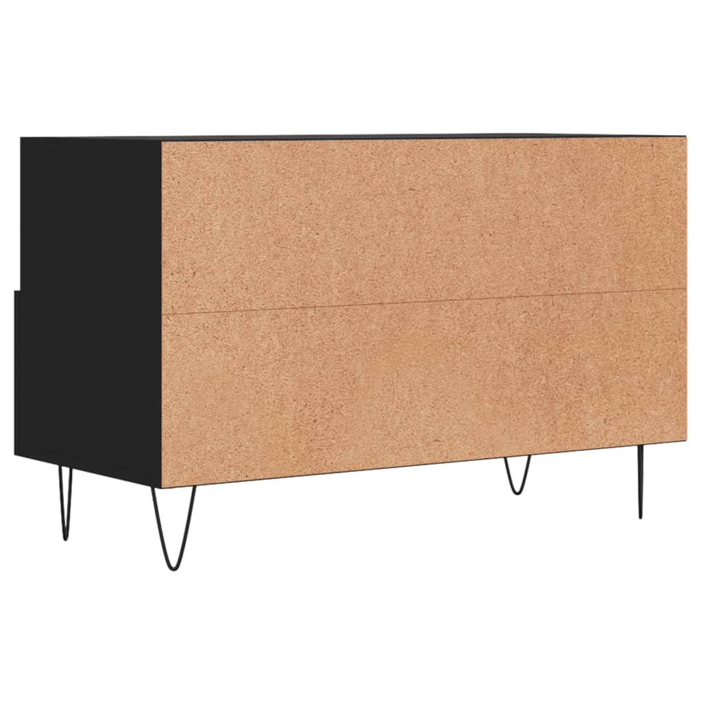 Meuble TV Noir 80x36x50 cm Bois d'ingénierie - XIOS