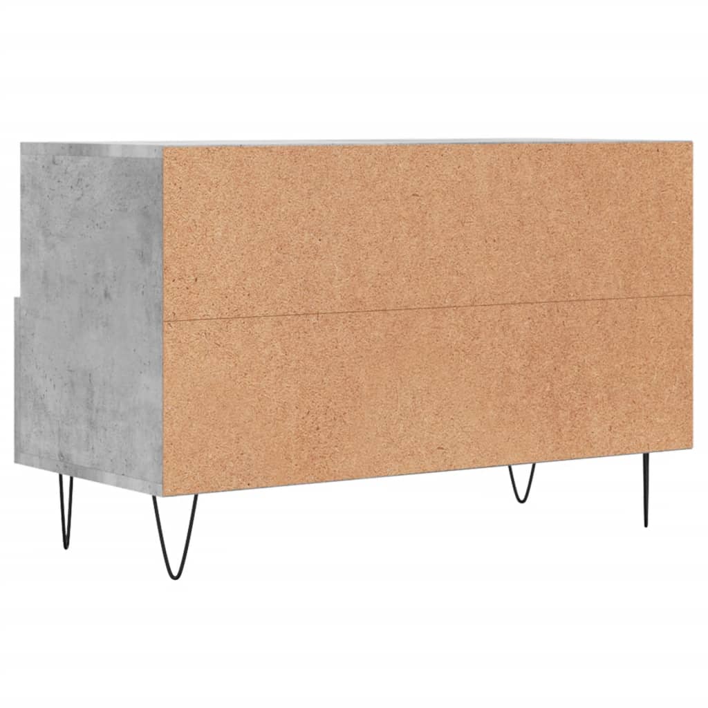 Meuble TV Gris béton 80x36x50 cm Bois d'ingénierie - XIOS