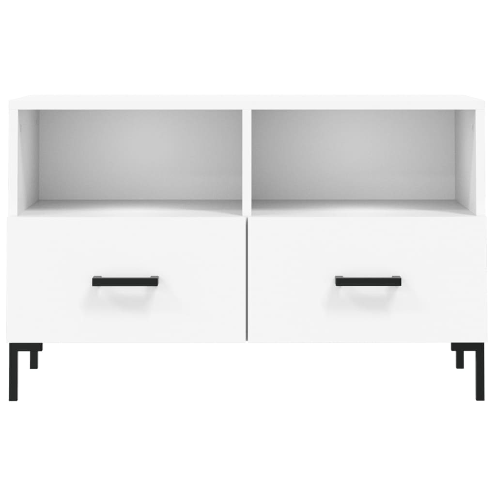 Meuble TV Blanc 80x36x50 cm Bois d'ingénierie - XIOS