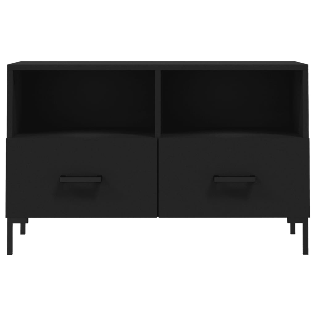 Meuble TV Noir 80x36x50 cm Bois d'ingénierie - XIOS