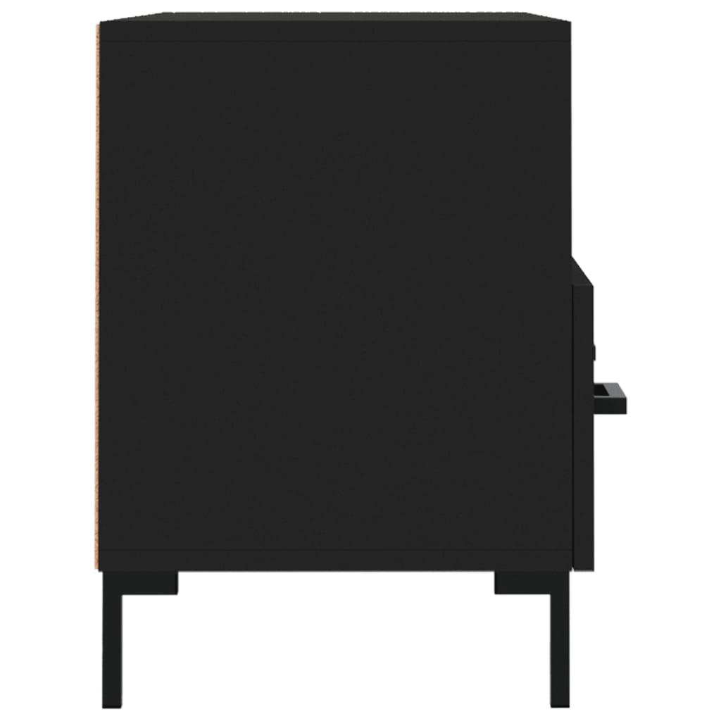 Meuble TV Noir 80x36x50 cm Bois d'ingénierie - XIOS