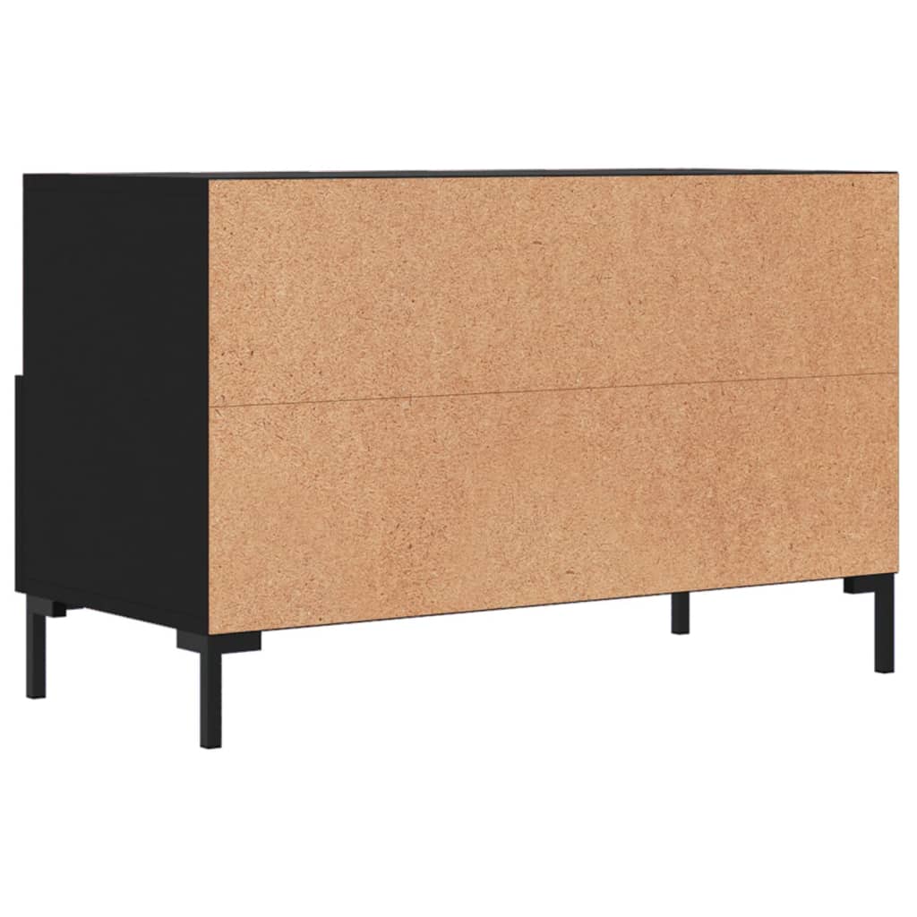 Meuble TV Noir 80x36x50 cm Bois d'ingénierie - XIOS