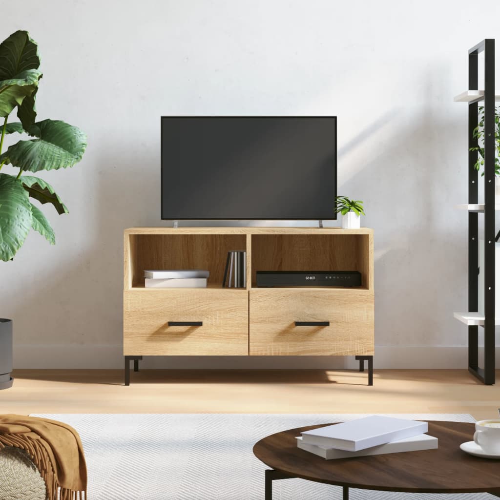 Meuble TV Chêne sonoma 80x36x50 cm Bois d'ingénierie - XIOS