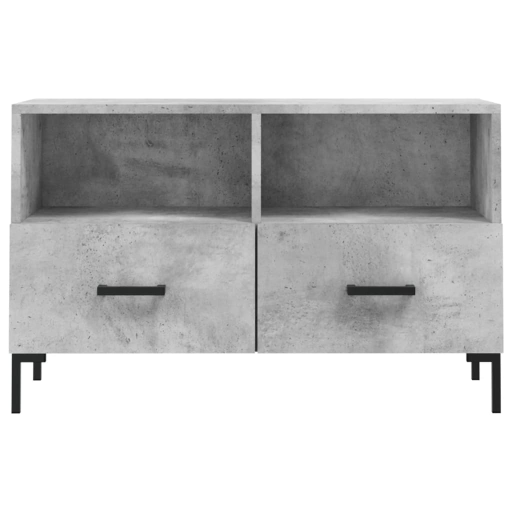 Meuble TV Gris béton 80x36x50 cm Bois d'ingénierie - XIOS
